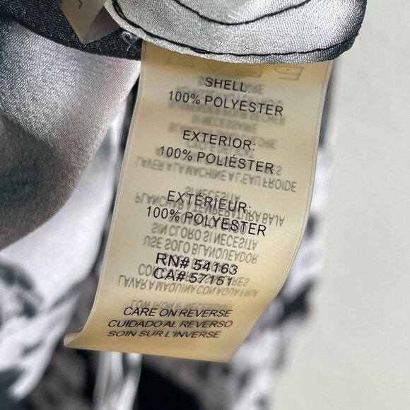 Calvin Klein Womens XL Floral Button Up Shirt Roll Tab Sleeve Blouse Top - Picture 5 of 13